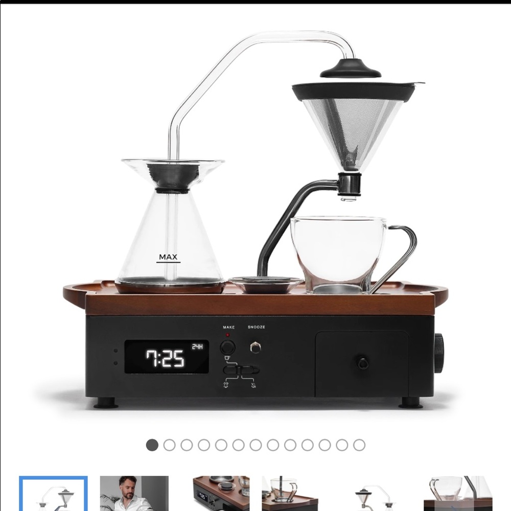 The Barisieur auto tea/coffee brewer & alarm clock